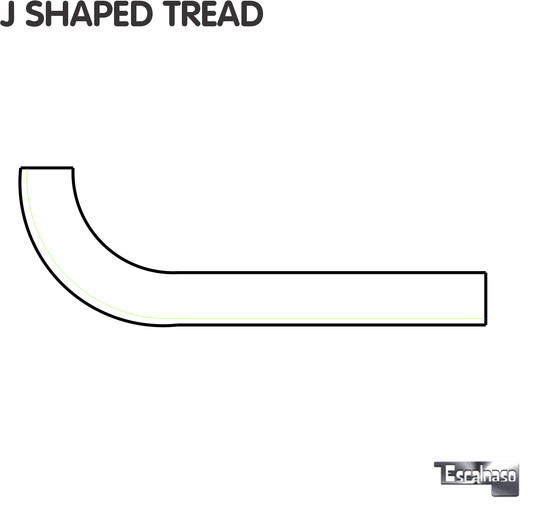 (14880) ENGINEERED CURVED ONE END TREAD